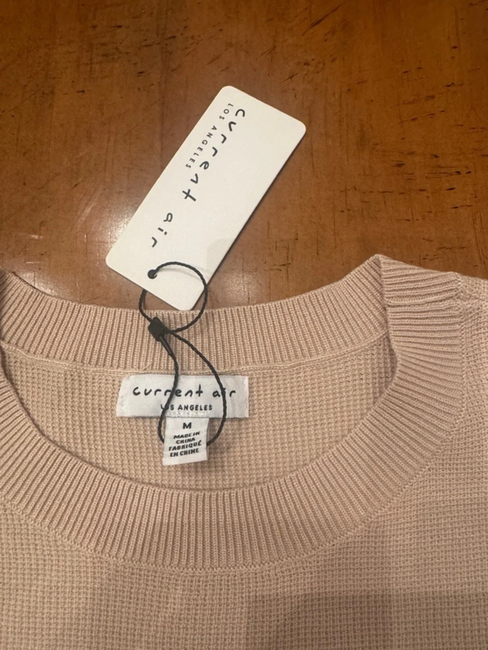 NWT Current Air Puff Sleeve Knit Top in with Puff Sleeves